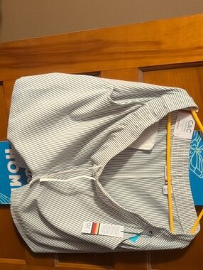 C&C California Blue & White Striped Shorts
